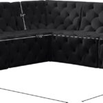 Tuft 93" Velvet Upholstered 5pc. Modular Sectional