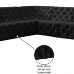 Tuft 93" Velvet Upholstered 5pc. Modular Sectional