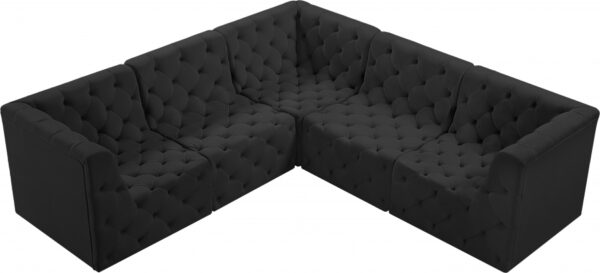 Tuft 99" Velvet Upholstered 5pc. Modular Sectional