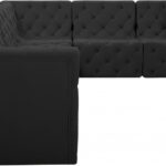 Tuft 128" Velvet Upholstered 6pc. Modular Sectional