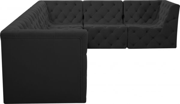 Tuft 128" Velvet Upholstered 6pc. Modular Sectional