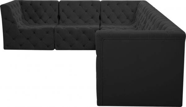 Tuft 128" Velvet Upholstered 6pc. Modular Sectional