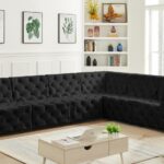 Tuft 128" Velvet Upholstered 6pc. Modular Sectional