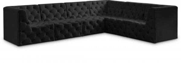 Tuft 128" Velvet Upholstered 6pc. Modular Sectional