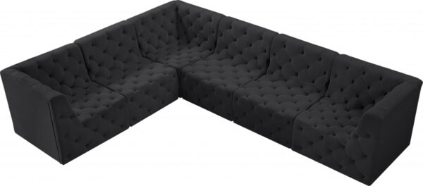 Tuft 128" Velvet Upholstered 6pc. Modular Sectional