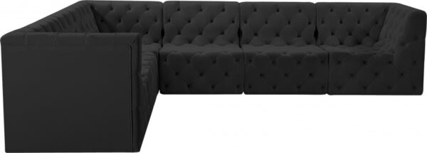 Tuft 128" Velvet Upholstered 6pc. Modular Sectional