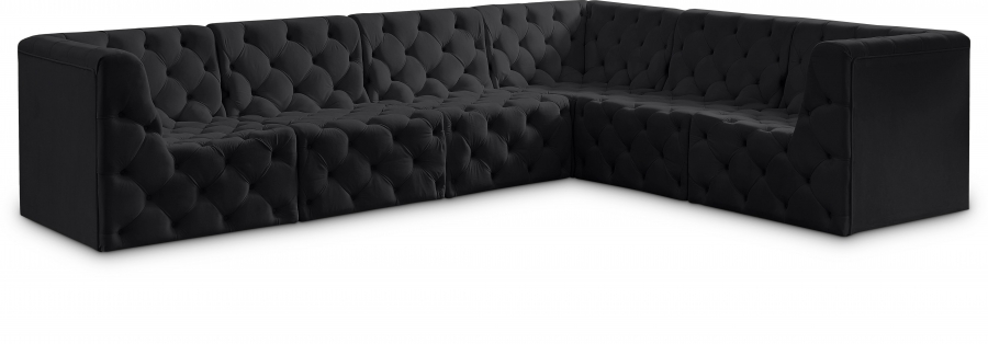 Tuft 128" Velvet Upholstered 6pc. Modular Sectional