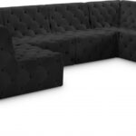 Tuft 128" Velvet Upholstered 6pc. Modular Sectional