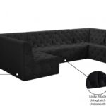Tuft 128" Velvet Upholstered 6pc. Modular Sectional