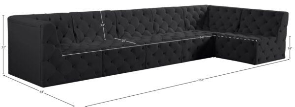 Tuft 157" Velvet Upholstered 6pc. Modular Sectional