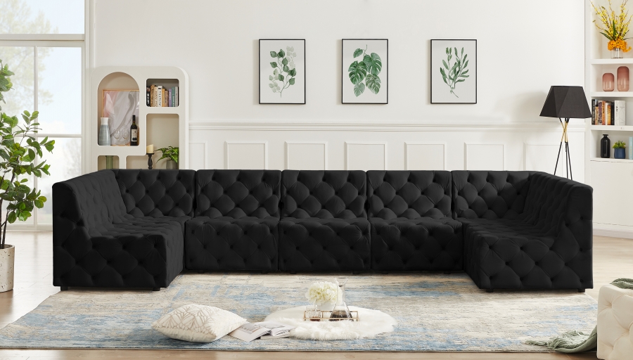 Tuft 157" Velvet Upholstered 7pc. Modular Sectional