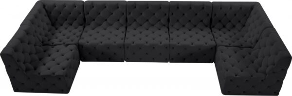 Tuft 157" Velvet Upholstered 7pc. Modular Sectional