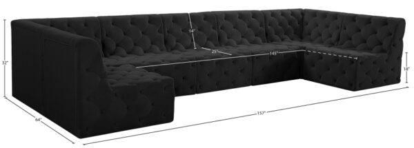 Tuft 157" Velvet Upholstered 7pc. Modular Sectional