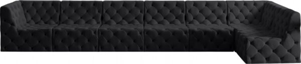 Tuft 186" Velvet Upholstered 7pc. Modular Sectional