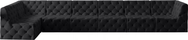 Tuft 186" Velvet Upholstered 7pc. Modular Sectional