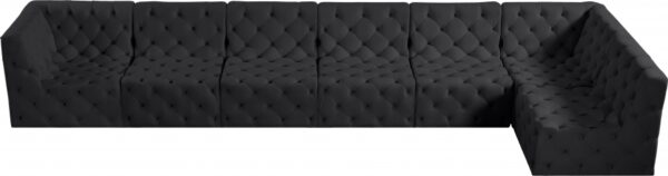 Tuft 186" Velvet Upholstered 7pc. Modular Sectional