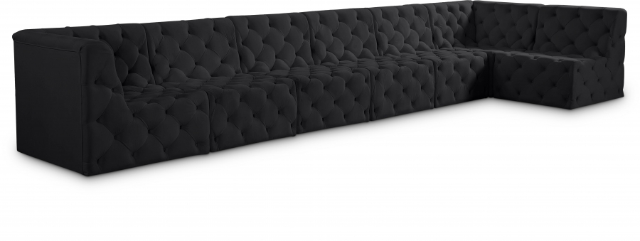 Tuft 186" Velvet Upholstered 7pc. Modular Sectional