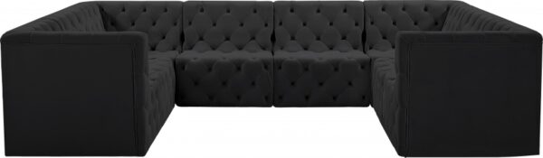 Tuft 128" Velvet Upholstered 8pc. Modular Sectional