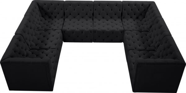 Tuft 128" Velvet Upholstered 8pc. Modular Sectional