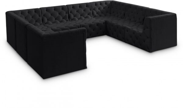 Tuft 128" Velvet Upholstered 8pc. Modular Sectional