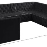 Tuft 128" Velvet Upholstered 8pc. Modular Sectional