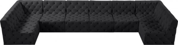 Tuft 186" Velvet Upholstered 8pc. Modular Sectional
