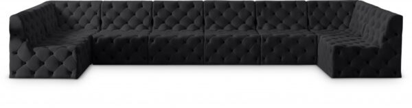 Tuft 186" Velvet Upholstered 8pc. Modular Sectional