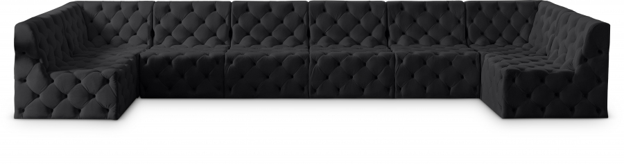 Tuft 186" Velvet Upholstered 8pc. Modular Sectional