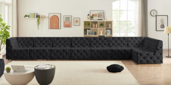 Tuft 215" Velvet Upholstered 8pc. Modular Sectional