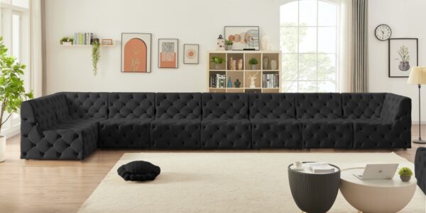 Tuft 215" Velvet Upholstered 8pc. Modular Sectional