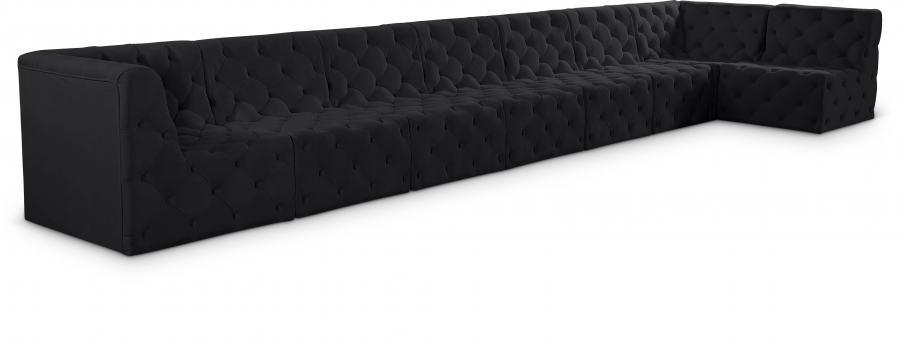 Tuft 215" Velvet Upholstered 8pc. Modular Sectional