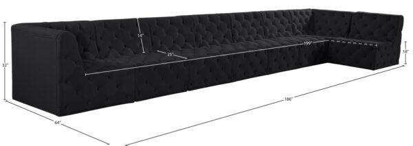 Tuft 215" Velvet Upholstered 8pc. Modular Sectional
