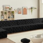 Tuft 215" Velvet Upholstered 9pc. Modular Sectional