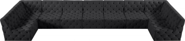 Tuft 215" Velvet Upholstered 9pc. Modular Sectional