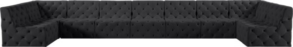 Tuft 215" Velvet Upholstered 9pc. Modular Sectional