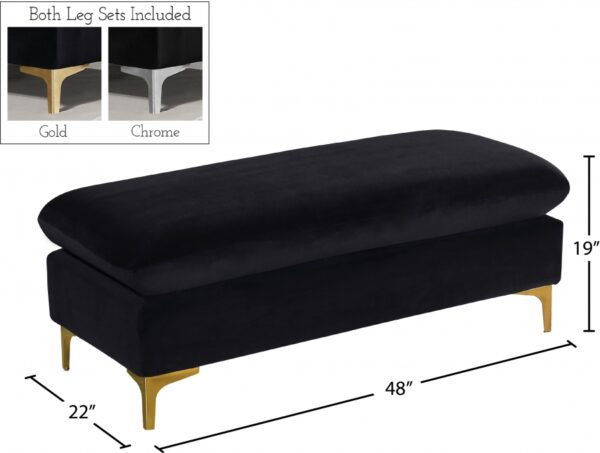 Naomi Velvet Upholstered Bench