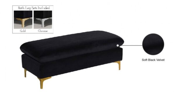Naomi Velvet Upholstered Bench