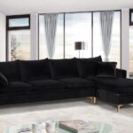 Naomi 110" Velvet Upholstered Reversible Sectional