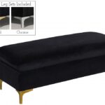 Naomi 110" Velvet Upholstered Reversible Sectional