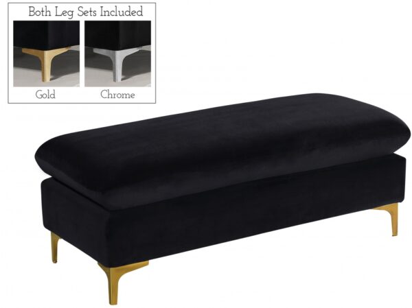 Naomi 110" Velvet Upholstered Reversible Sectional