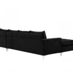Naomi 110" Velvet Upholstered Reversible Sectional