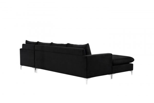 Naomi 110" Velvet Upholstered Reversible Sectional