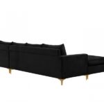 Naomi 110" Velvet Upholstered Reversible Sectional
