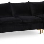 Naomi 110" Velvet Upholstered Reversible Sectional