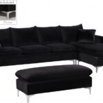 Naomi 110" Velvet Upholstered Reversible Sectional