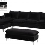 Naomi 110" Velvet Upholstered Reversible Sectional