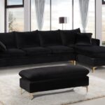 Naomi 110" Velvet Upholstered Reversible Sectional