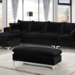 Naomi 110" Velvet Upholstered Reversible Sectional