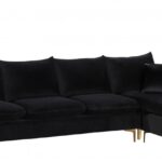 Naomi 110" Velvet Upholstered Reversible Sectional