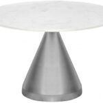 Emery 48" Marble Top And Steel Base Dining Table